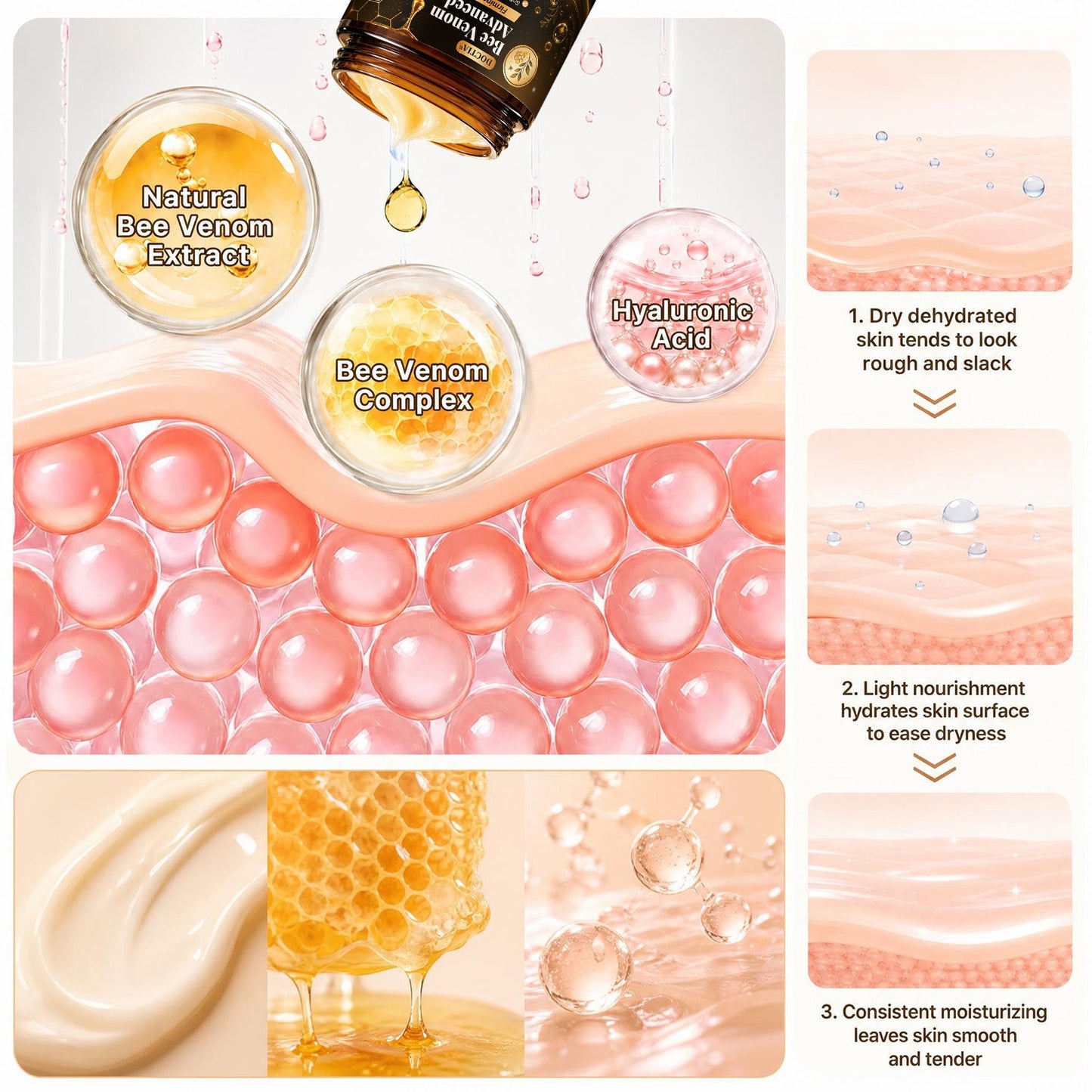 ✨🔥DOCTIA® Bee Venom Advanced Firming Cream Focused on Fine Line & Firmness Care.